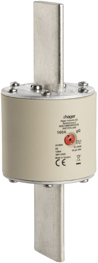 Fusibile HPC Hager SEV G6S 500VAC 630A gG/gL segnalatore centrale inossidabile