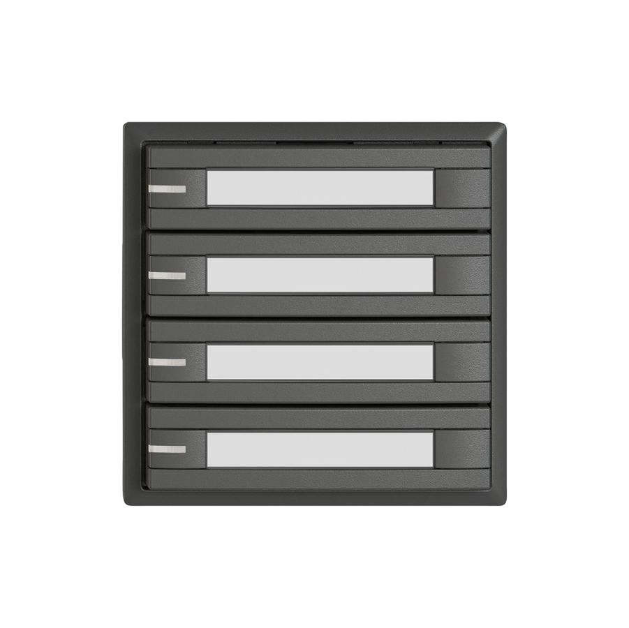 Poussoir KNX RGB EDIZIO.liv SNAPFIX® capteur temp.RGB-LED étiqu.4×com.2T grf