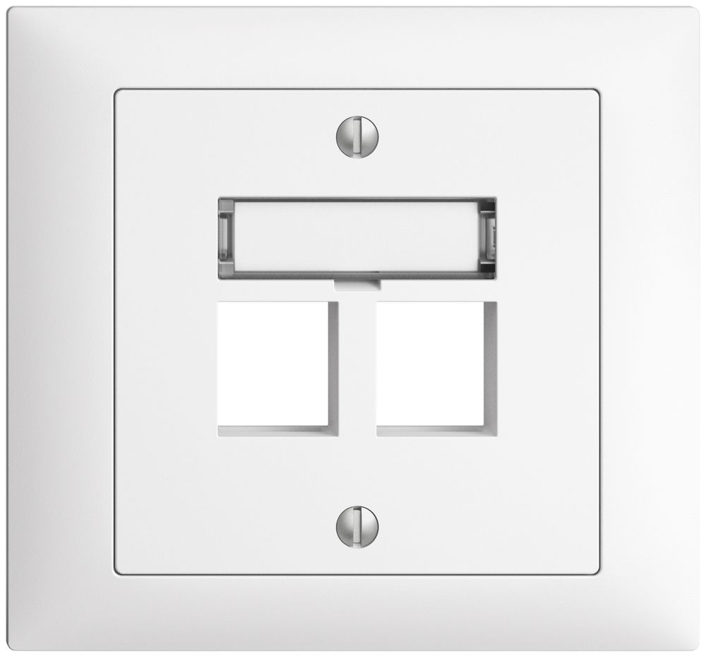 Kit de montage INC EDIZIOdue FKE, sortie droite, pour 2×Keystone, blanc