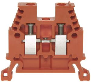 Borne de passage joignable Woertz 0.5…4mm² 32A 1000V vis 2×1 rail DIN 35mm ora