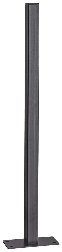 Poteau de signalisation Hager witty rectangulaire 809×180×80mm acier noir