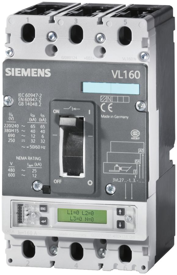 Leistungsschalter Siemens 3VL1 VL150X UL Typ CG CLASS N 30A