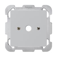 UP-Durchgangsdose kallysto hellgrau Ø9mm ohne Klemmeneinsatz Befestigungsplatte