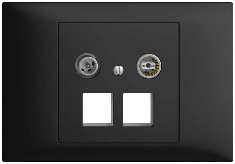 Prise multimédia 4dB INC Edue BKE, prise de dérivation, pour 2×RJ45 Keystone, no