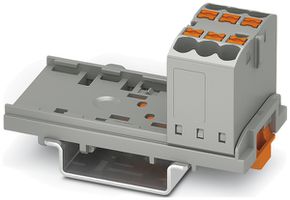 Bloc répartiteur Phoenix Contact PTFIX 6×2.5mm² vertical pour NS 35, gris