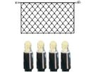Lichtnetz System LED Extra, 2×1m, schwarz, 8W, 100 LED, warmweiss