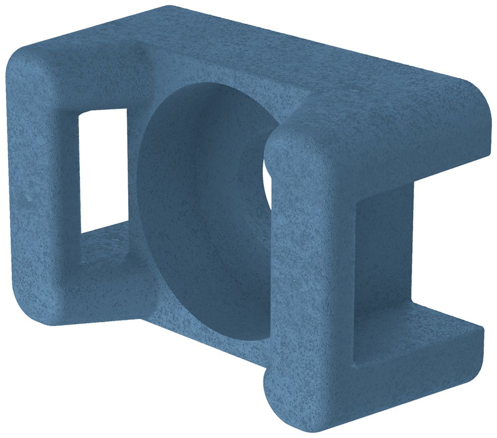 Socle pour collier Panduit 16×10.7×7 M4 détectable par les métaux, antimicrobien