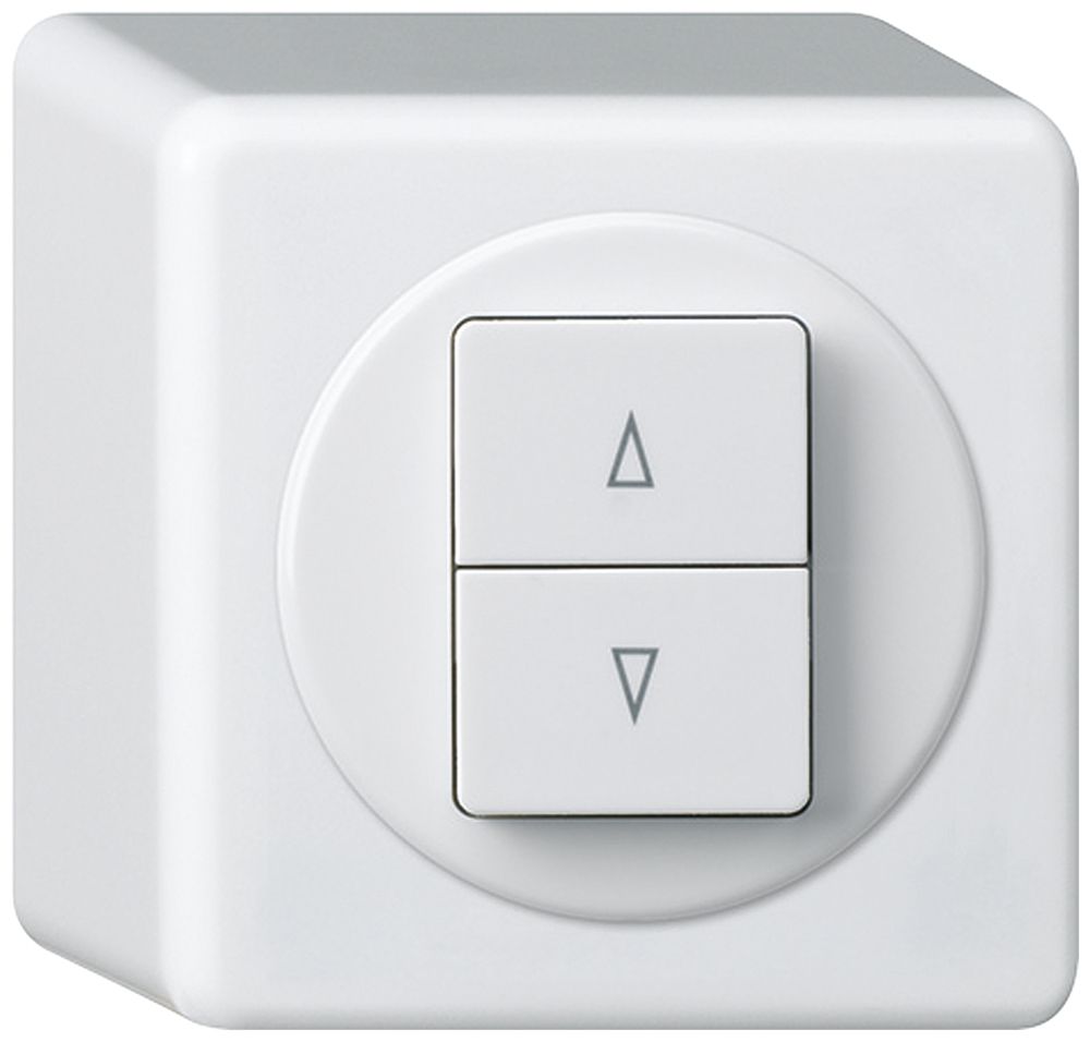 Interruttore per tapparella AP basico con 2 tasti di comando bianco