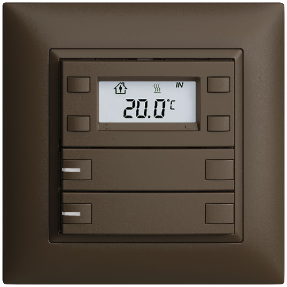 UP-RTH-Taster KNX 2-fach EDIZIOdue FMI coffee, mit LED RGB