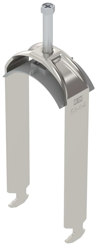 Fixation rapide BET 2056 pied à H matière synthétique 58…64mm 2×câble A2 1.4301