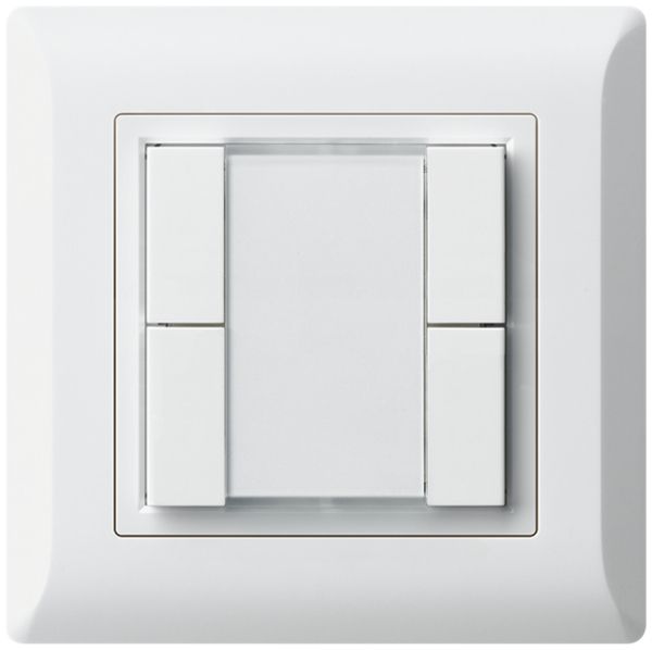 Pulsante multifunzionale AP kallysto.line KNX RF 4× bianco