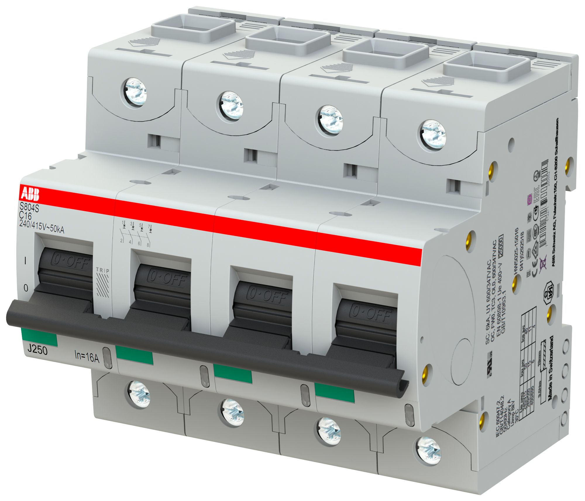 Disjoncteur ABB S804S-C 16A 50kA