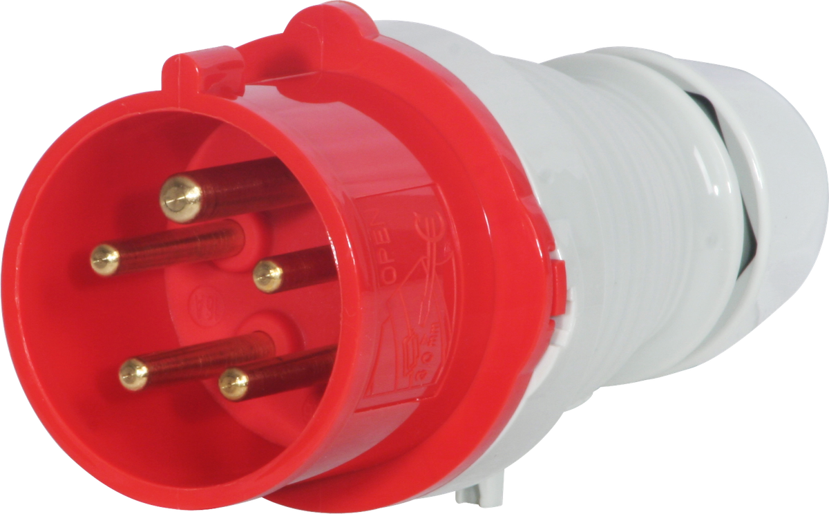 Spina mobile CEE Demelectric 5L 16A 6h con tec.a perfo.d.iso.