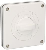 UP-Stufenschalter NEVO, 20A, 2P, 87×87mm, 4×60°, 1-2-3-4-5, weiss