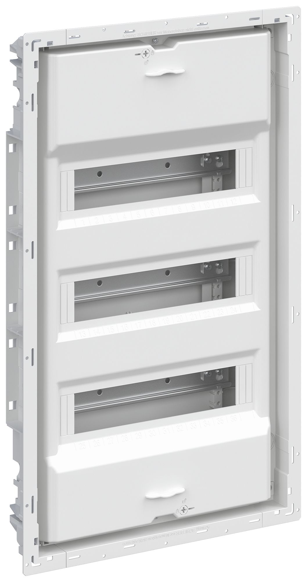 Distributeur ENC ABB UK636NB, 3-rangées, 36UM, 605×367×95mm, blanc
