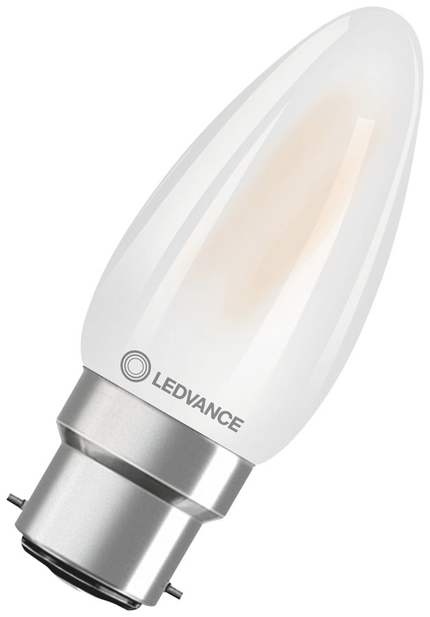 Lampada LED LEDVANCE CLAS B B22d 4W 470lm 2700K Ø35×91mm B10.5 opaco