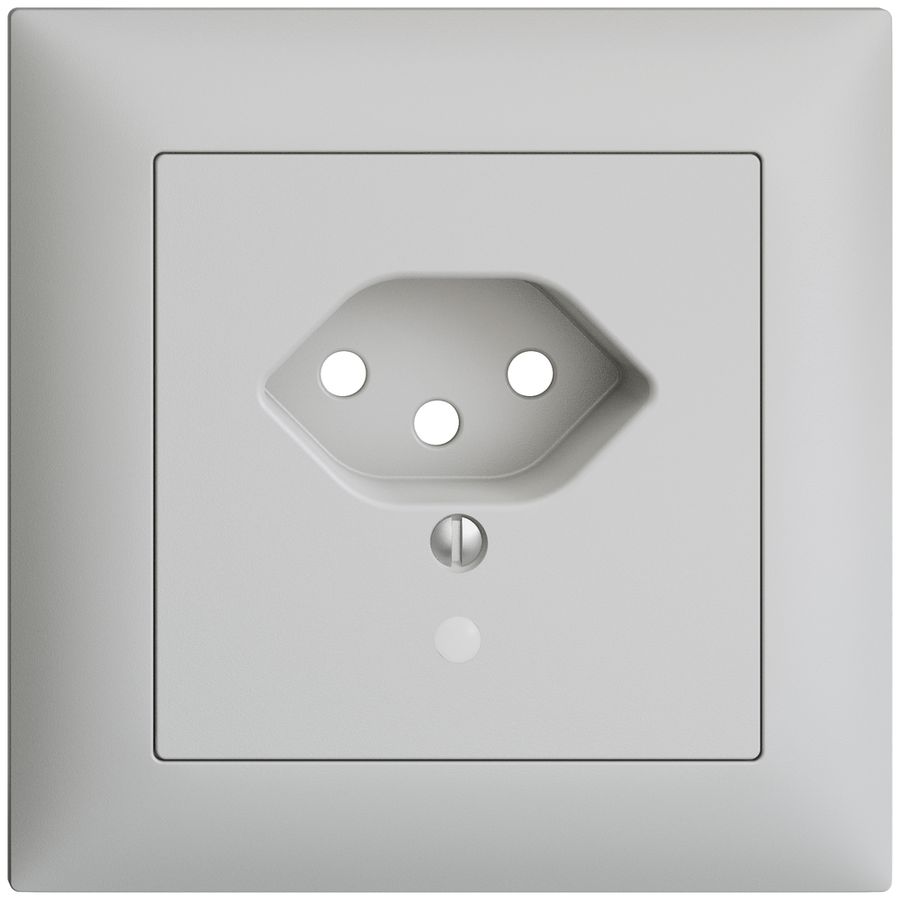 UP-Frontset EDIZIOdue T13 hellgrau 88×88mm mit Linse