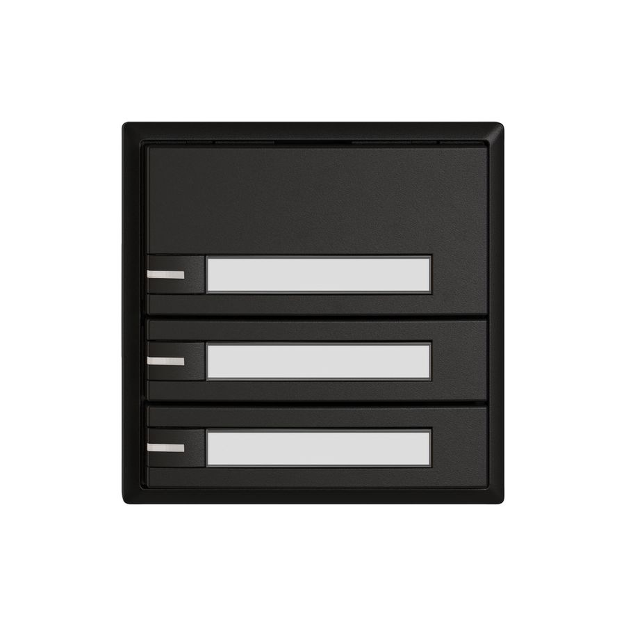 Poussoir KNX RGB EDIZIO.liv SNAPFIX® capteur temp.RGB-LED étiqu.3×com.1T no