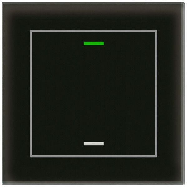 Pulsante KNX RGBW INC MDT BE-GTL1TS.01S 1t/2a temp.vetro nero "neutrale"