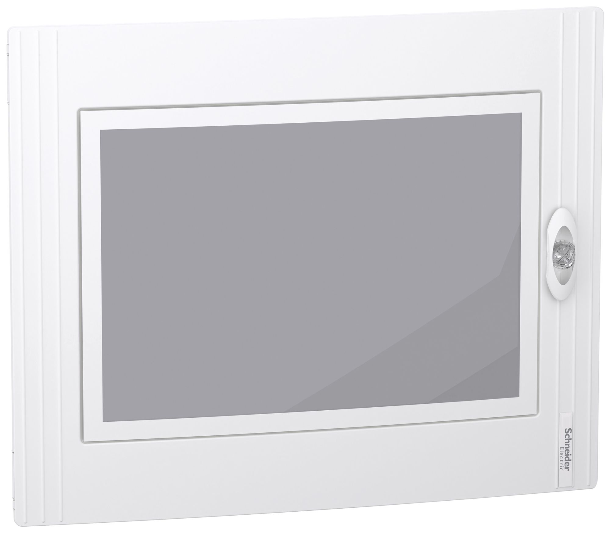 Tür SE PrismaSeT XS für 2×24TE Sichtfenster aus Glas Rahmen weiss 550×450×20mm