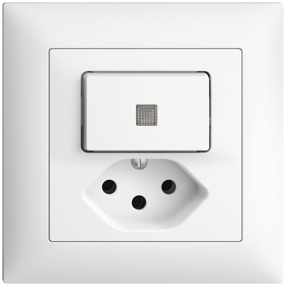 UP-Leuchtkombination 3/1L+T13 weiss LS EDIZIOdue mit Linse, LED gelb