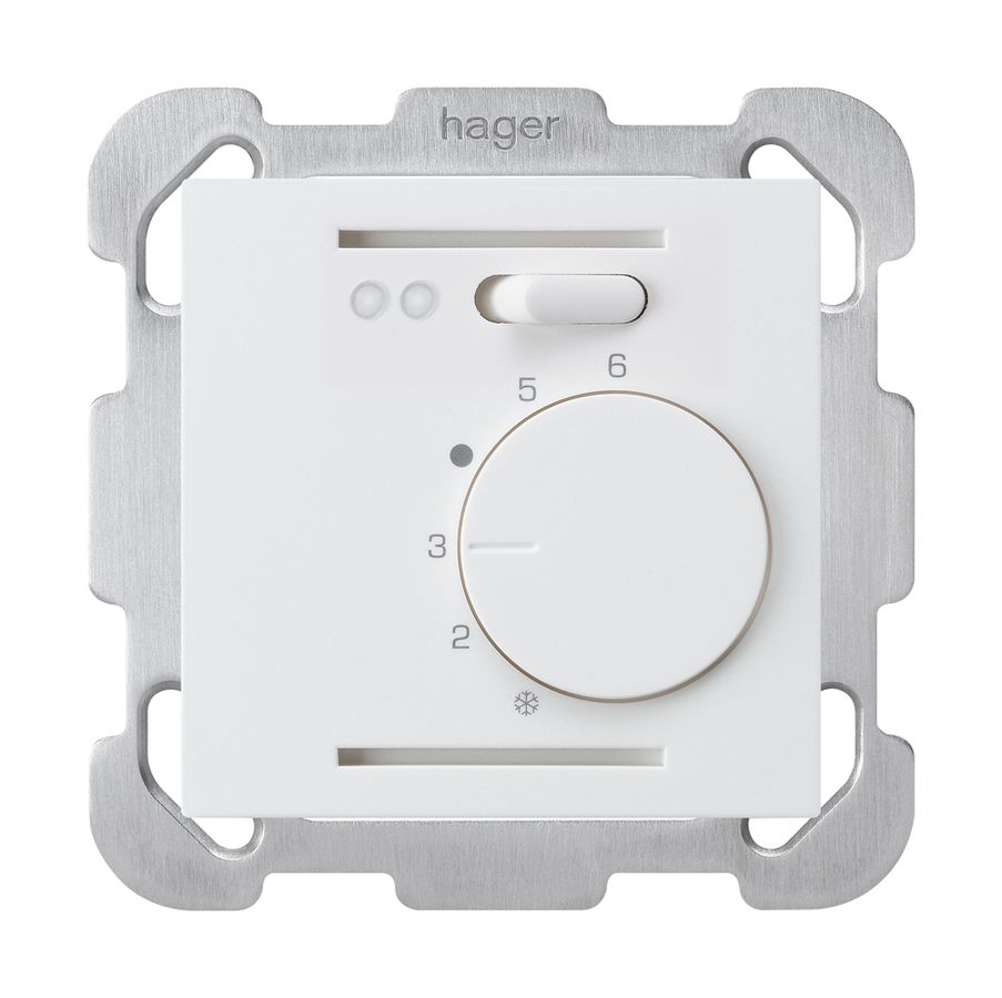 Thermostat d'ambiance ENC kallysto blanc pour plancher chauffant plaque fixation