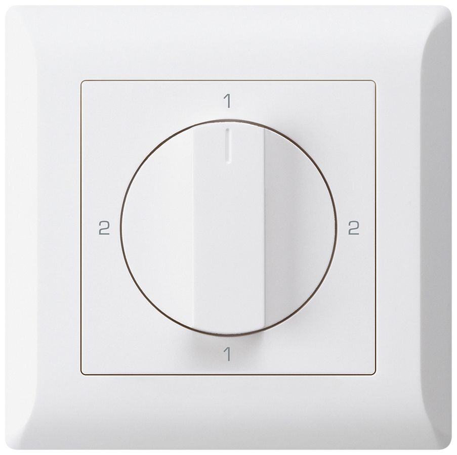 UP-Drehschalter kallysto.line 3/1L weiss mit Drehgriff