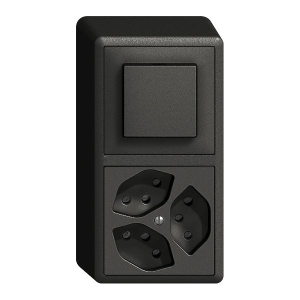 Combinaison AP EDIZIOdue 3/1P+3×T13 noir