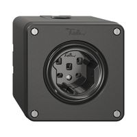 NAPU-Steckdose NEVO, 1×T25, schwarz