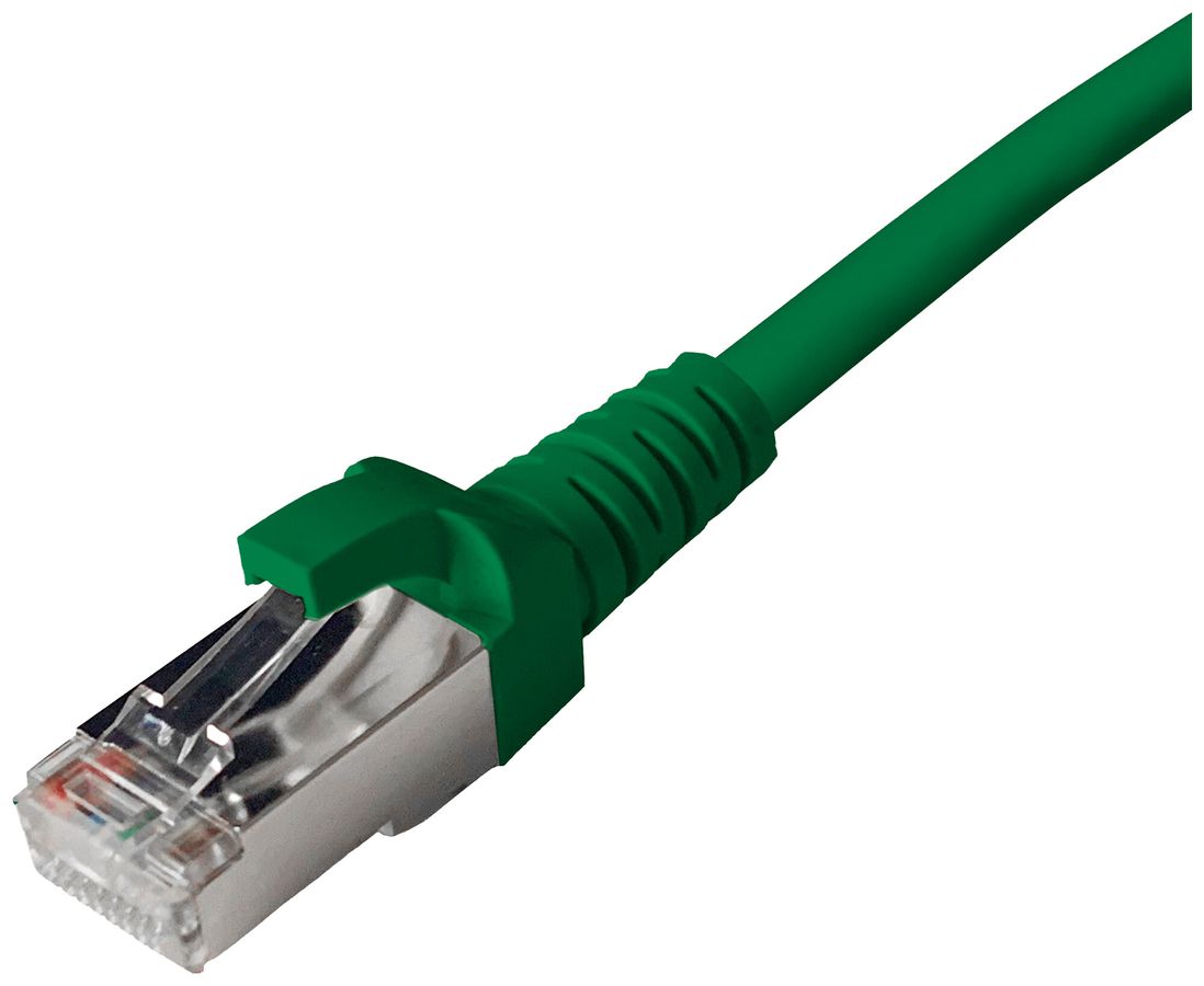 Câble patch RJ45 Dätwyler 5502 flex PVC CAT5e S/UTP AWG26 1:1 vert 2m