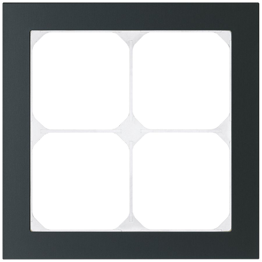 Abdeckrahmen KAL.art 2×2 154×154mm Al schwarz