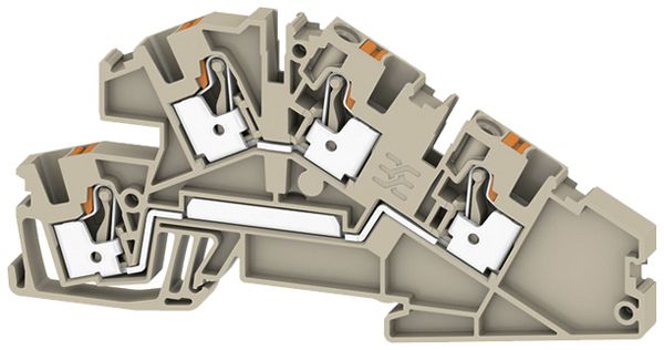 Borne d'installation Weidmüller AITB 4 BB L-L PUSH IN 2 étages