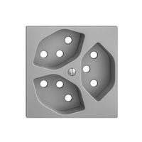 Frontplatte EDIZIOdue 3×T13 silver