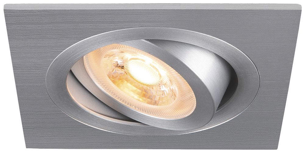 Downlight LED SLV NEW TRIA 75 GU10 1×10W REG 90×90mm argento