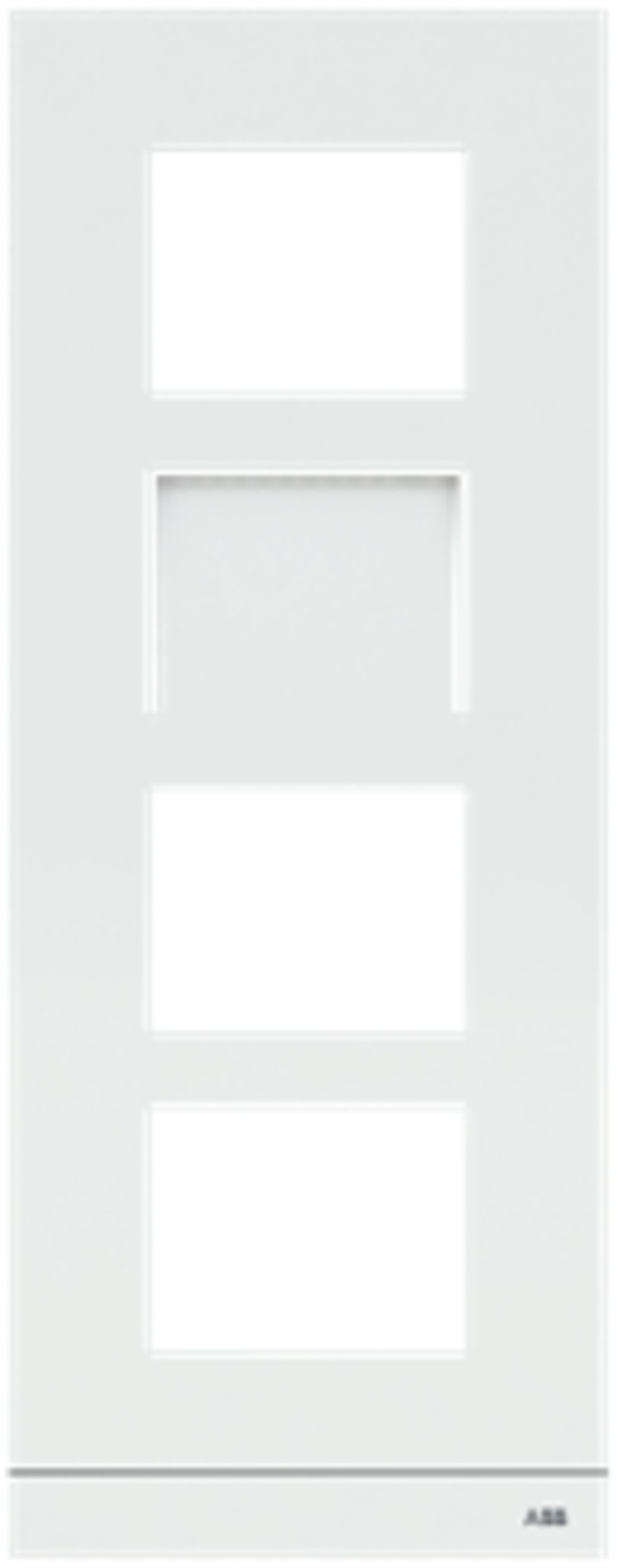 Cadre de recouvrement vidéo ABB-Welcome, pour 1/4 (4 modules), Al blanc