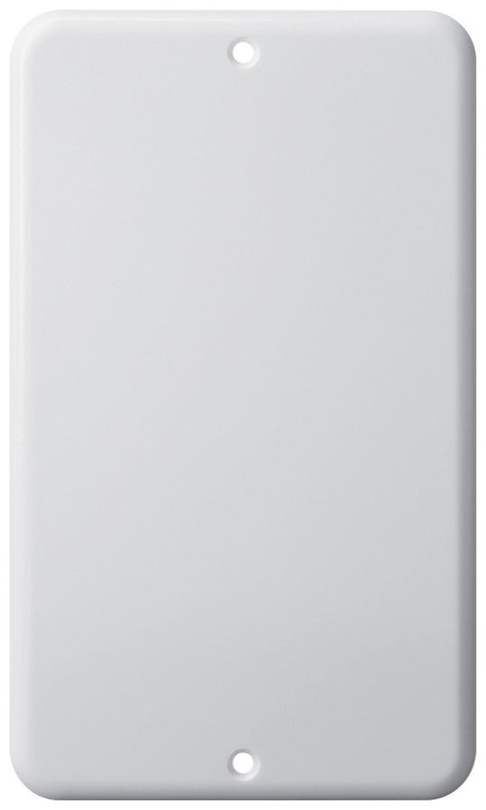 Abdeckplatte basico 2×1 2 Befestigungslöcher vertikal weiss