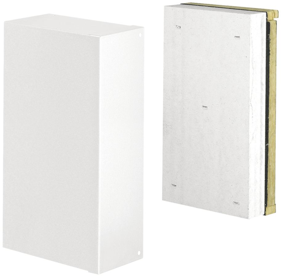 Piastra terminale tehalit FWK 90 E60/E30 100×260mm, bianco traffico