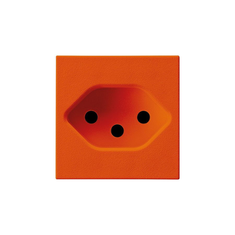 EB-Steckdose Hager Typ 13 orange 45×45 mit Steckklemmen