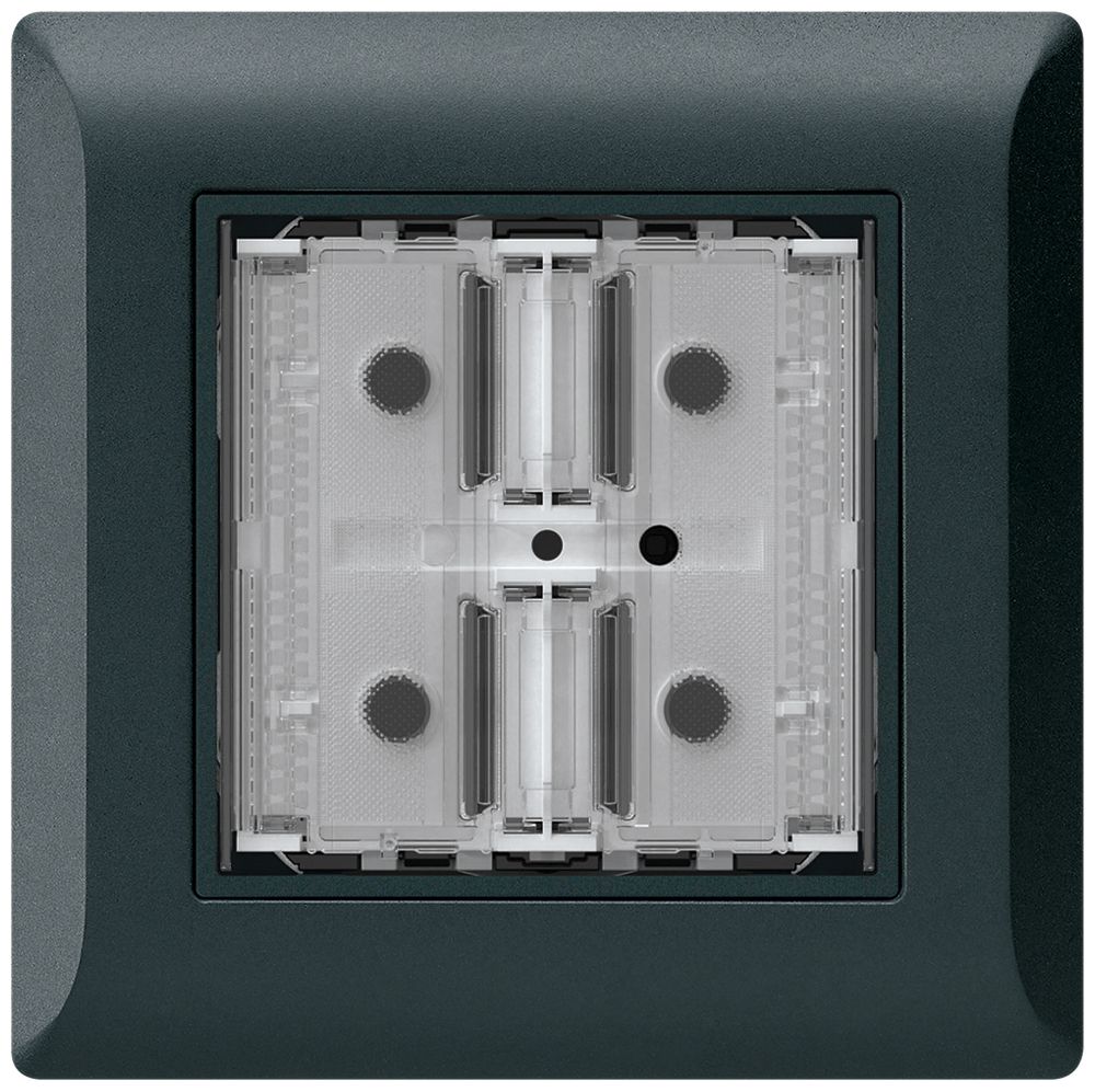 Poussoir KNX ENC KLI p.2×touches 4×points actionnables LED noir