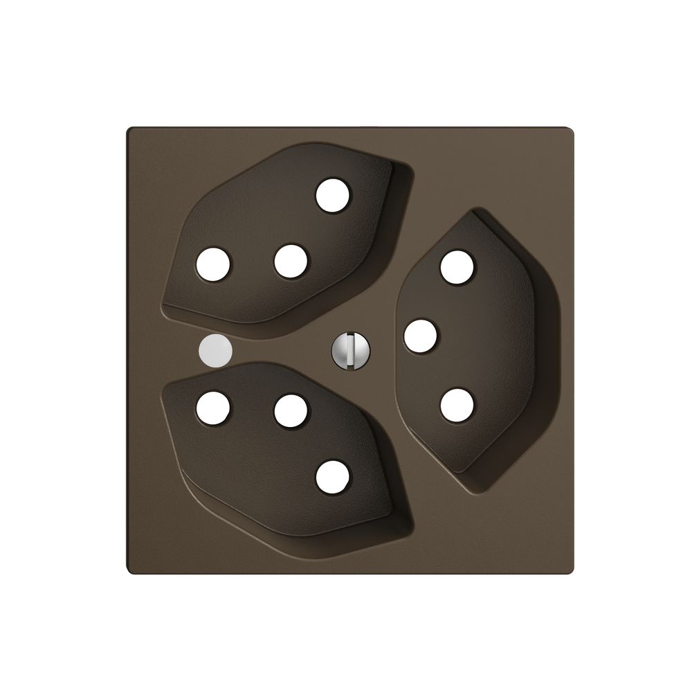 Kit frontal EDIZIOdue coffee 60×60mm 3×T13, lentille,