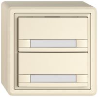 Pulsante universale AP EDIZIO.liv UNI SNAPFIX® s.LED 2× com.2T targ.cr