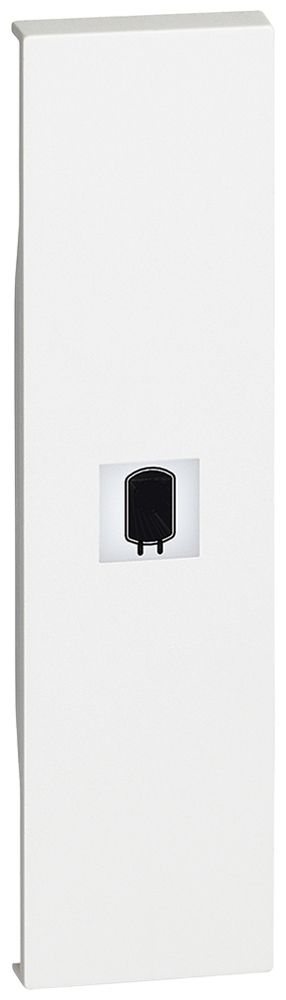 Cache de touche Living Now 1 module avec symbole chauffe-eau blanc