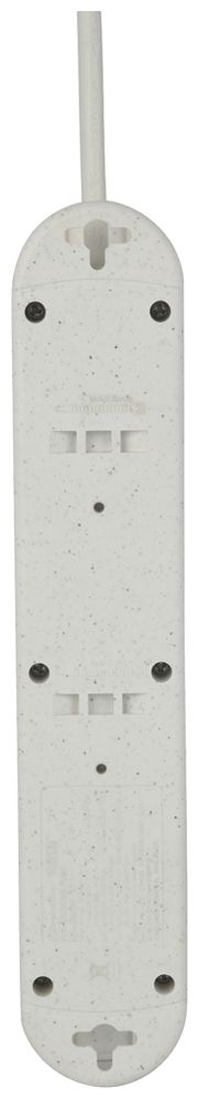 Prise multiple Re:Life 10A avec interrupteur EN/HORS 3×T13 3×USB 1.8m blanc