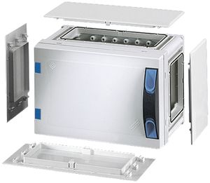 Apparategehäuse Hensel FP 0151 grau leer mit Türe geschlossen 276×186×186mm