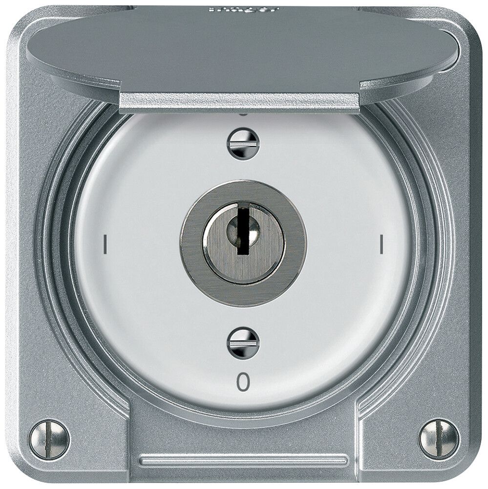 Interruttore a chiave robusto interruttore 3×1 polo 16A 250V 86×86mm alluminio