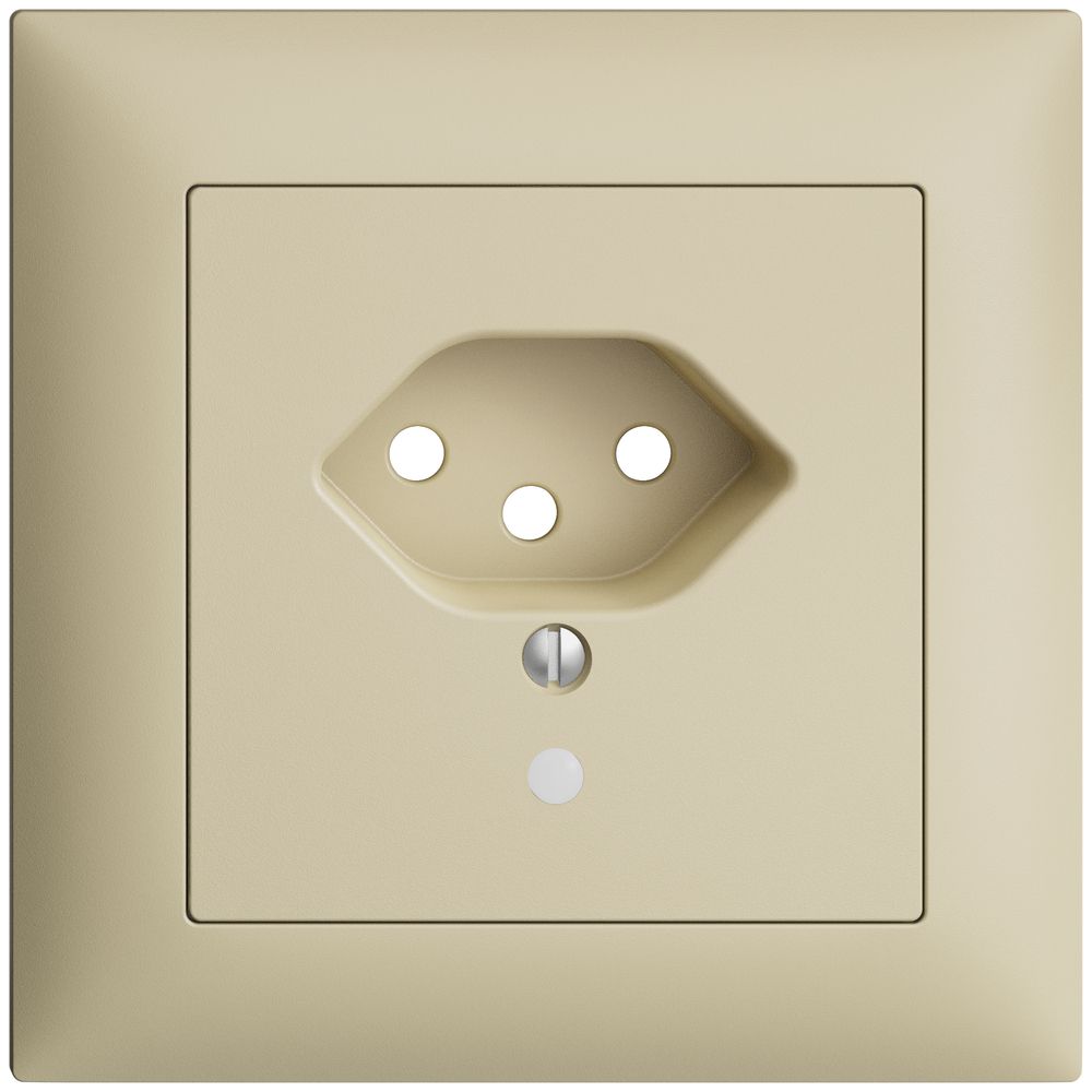 UP-Frontset EDIZIOdue T13 vanille 88×88mm mit Linse