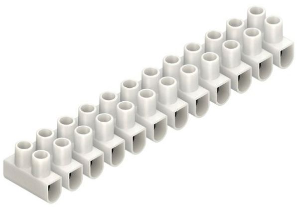 Barrette de bornes Kleinhuis 12P 1…4mm² 32A 450V polypropylène blanc