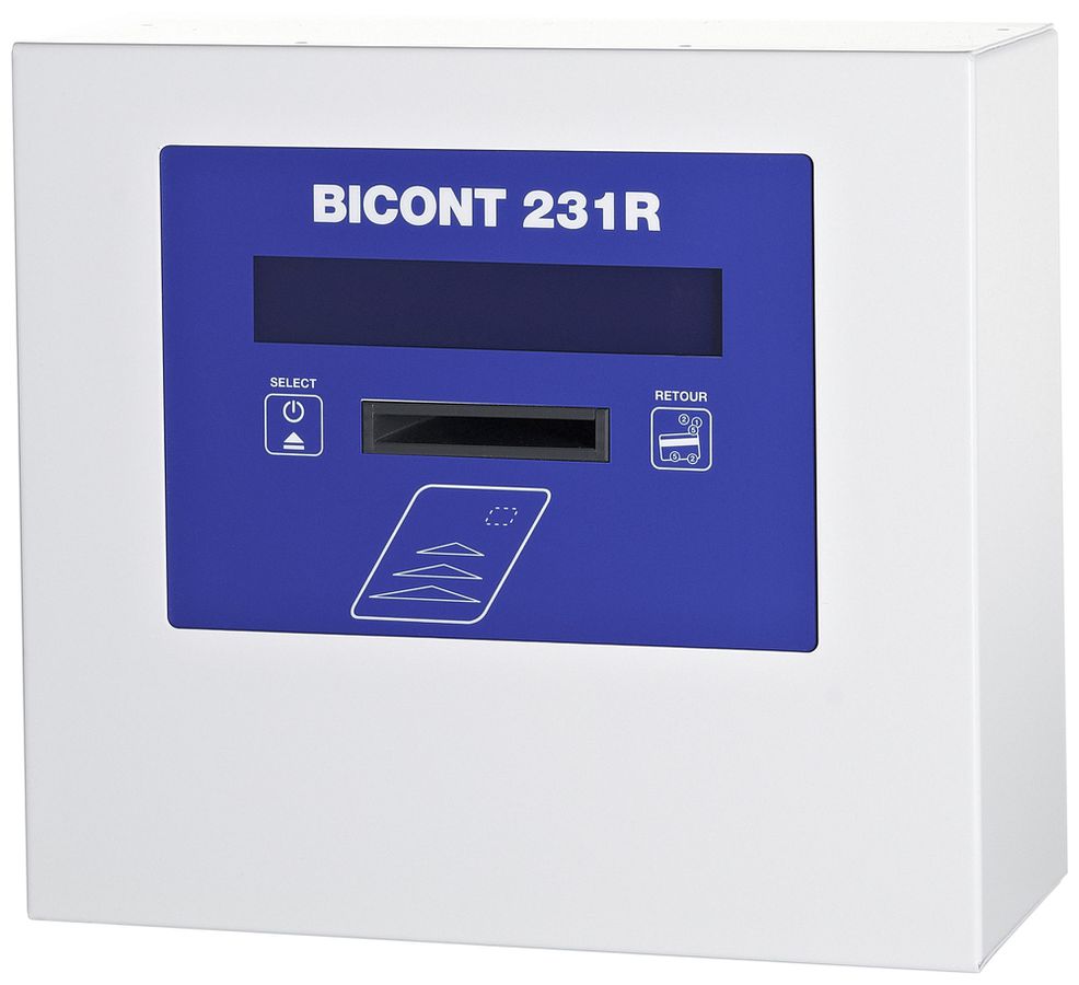 Contatore di spese AP Bicont 231R, card RFID, IP21, 16A, 11kW, per 1 apparecchio
