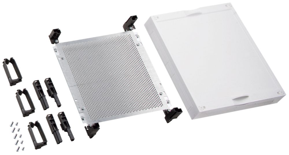 Kit Hager univers N 300×250mm avec plaque de montage perforée pour VDI