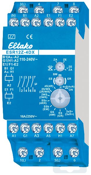 Teleruttore AMD Eltako ESR12Z-4DX 1UM 110…240VAC/DC 2000W 4NO